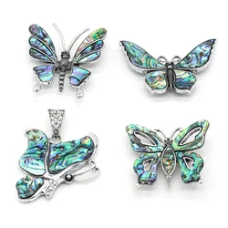 Natural Abalone Shell Brooches Pendant Cute Butterfly Brooches Pendant Charms Fit Coat Accessories Jewelry Best Gifts