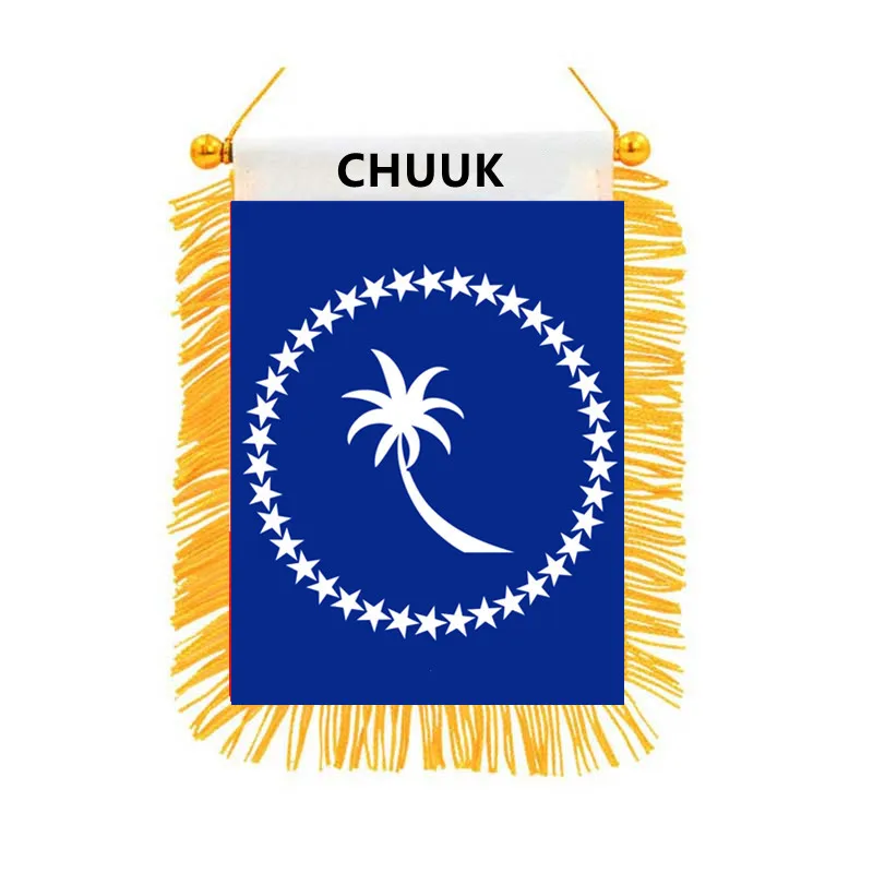 MORNING custom chuuk state national flag 8x10cm /10X15cm car window decoration flag