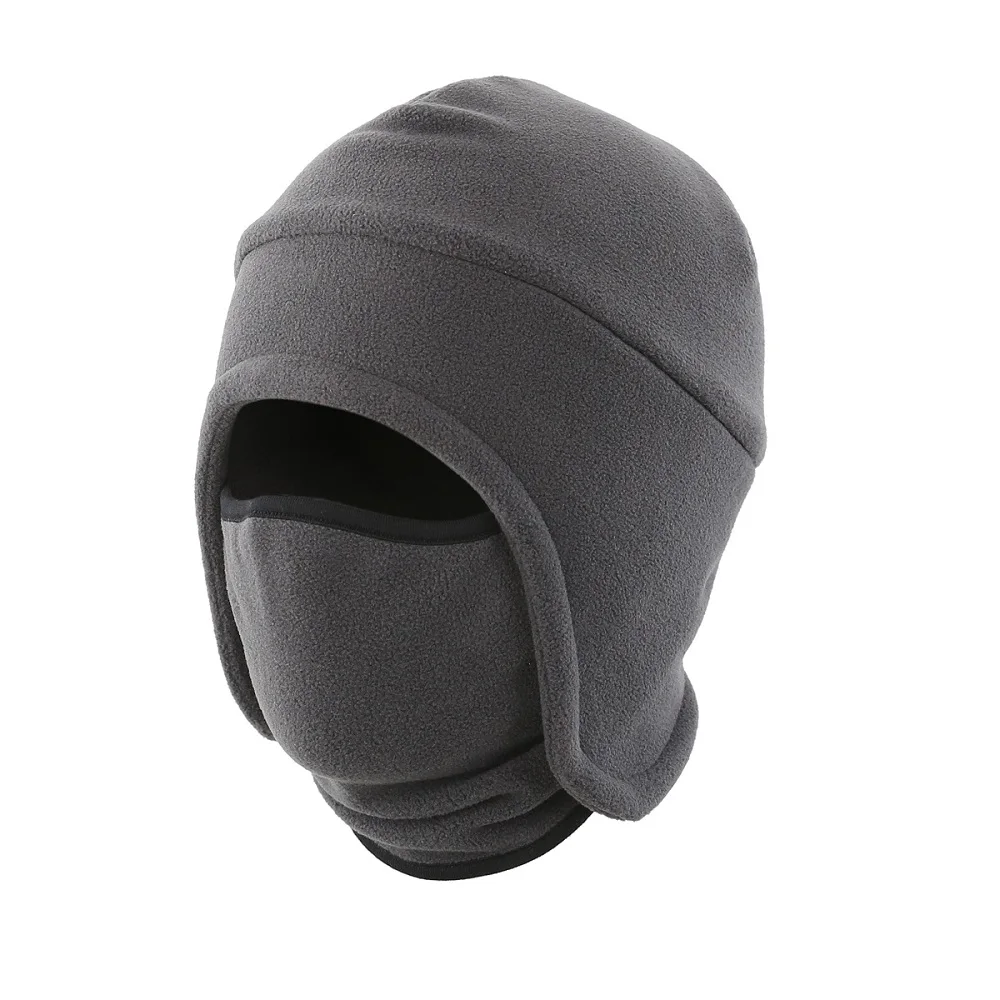 Connectyle Men’s Women Warm 2 in 1 Winter Hat Soft Fleece Earflap Windproof Skull Sports Beanie Ski Mask Cap For Male Female