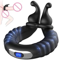 Vibrator For Men Couples With Remote Control Vibrating Vibro Man Penis Massager Silicone Cock Ring Ejaculation Vibr Erection