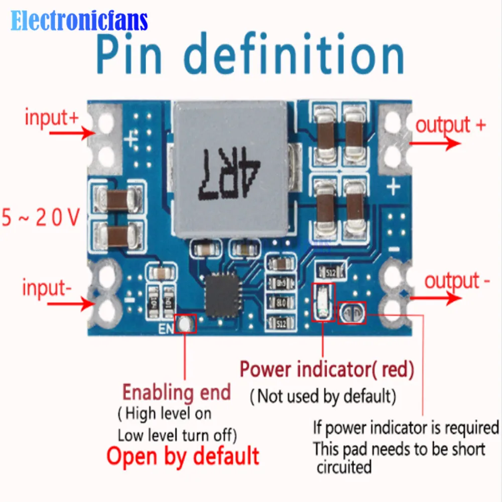 5A DC-DC Mini 560 Step Down Stabilized Voltage Supply Module Output 3.3 5V 9V 12V Step-down Power Converter Board Module