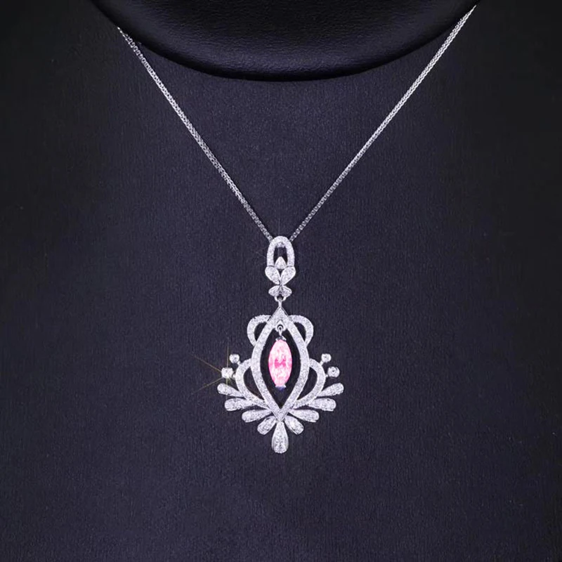 PT950 Platinum Plated Crystal Necklaces For Women Fashion Jewelry Peacock Pendant Necklace Brand Design Choker Accessories