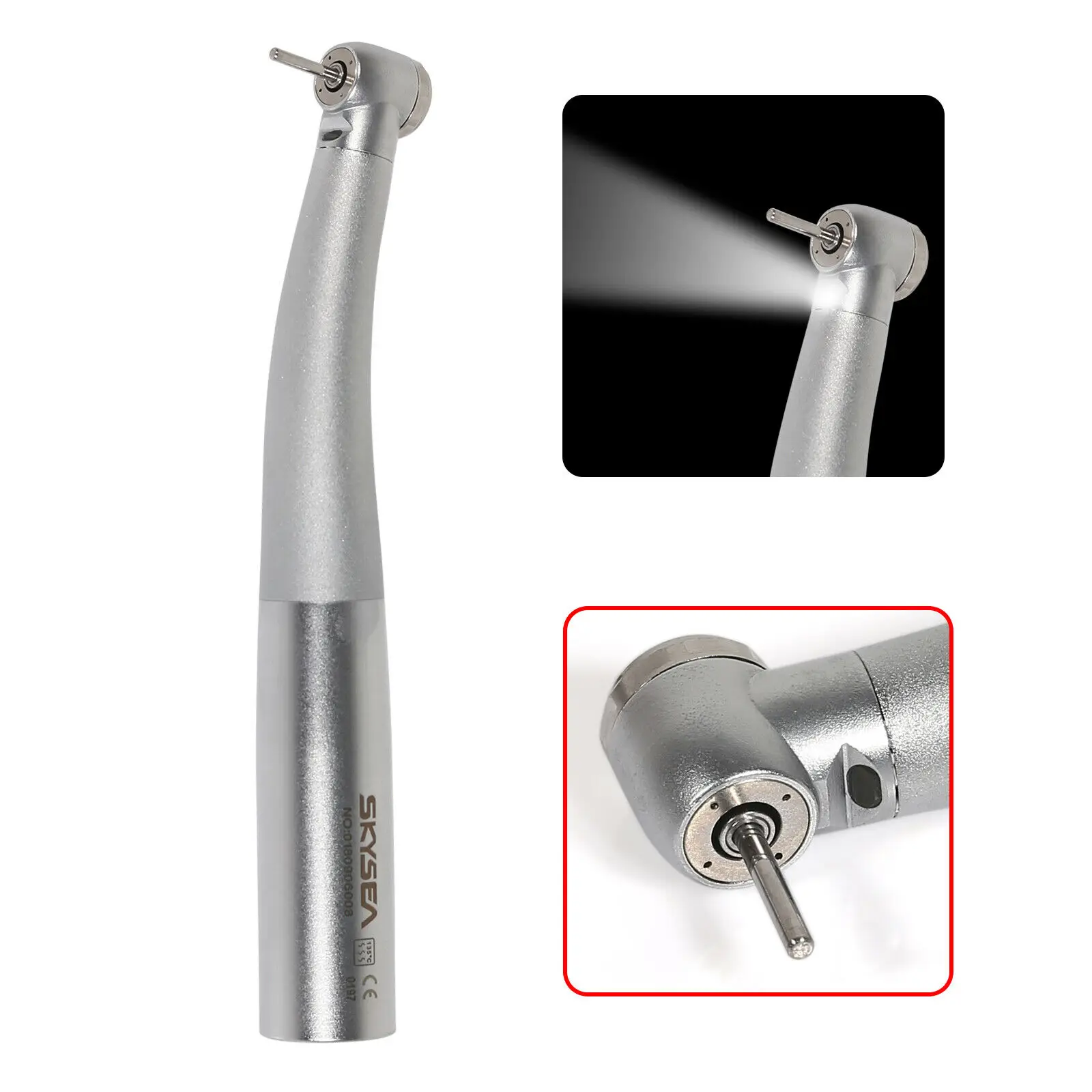 Pedo Dental LED Fiber Optic High Speed Handpiece MINI Small Head Fit Quick Couper 360 Degree Swivel