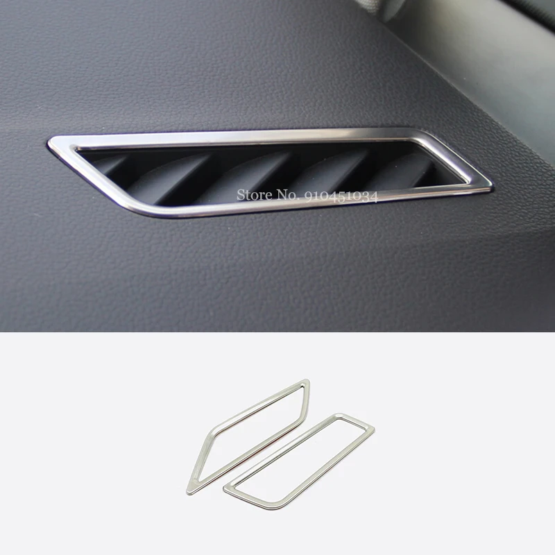 LHD For VW Volkswagen Golf 8 MK8 2020 2021 Car Accessories Stainless Silvery Car front Small air outlet Decoration Cover Trim