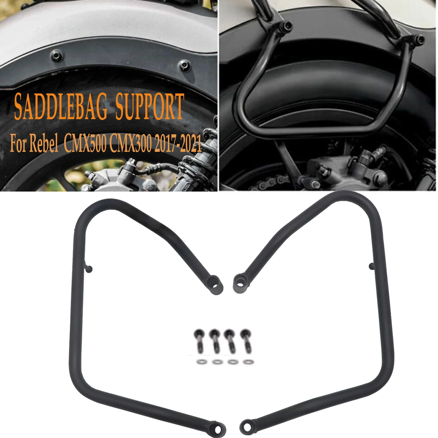 

Motorcycle Saddle Bag Stays Saddlebag Support Kit Side Box bags Package Rack For Honda Rebel CMX 500 300 CMX500 CMX300 2017-2021