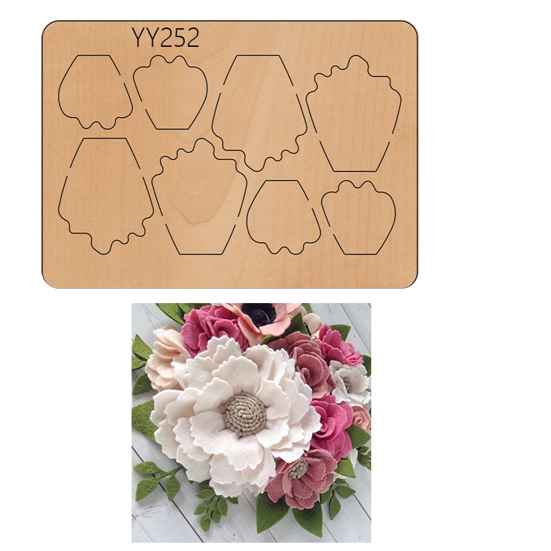 

Wooden die-cutting clipboard craft knife die flower wood die YY252 is compatible with most manual die cutting