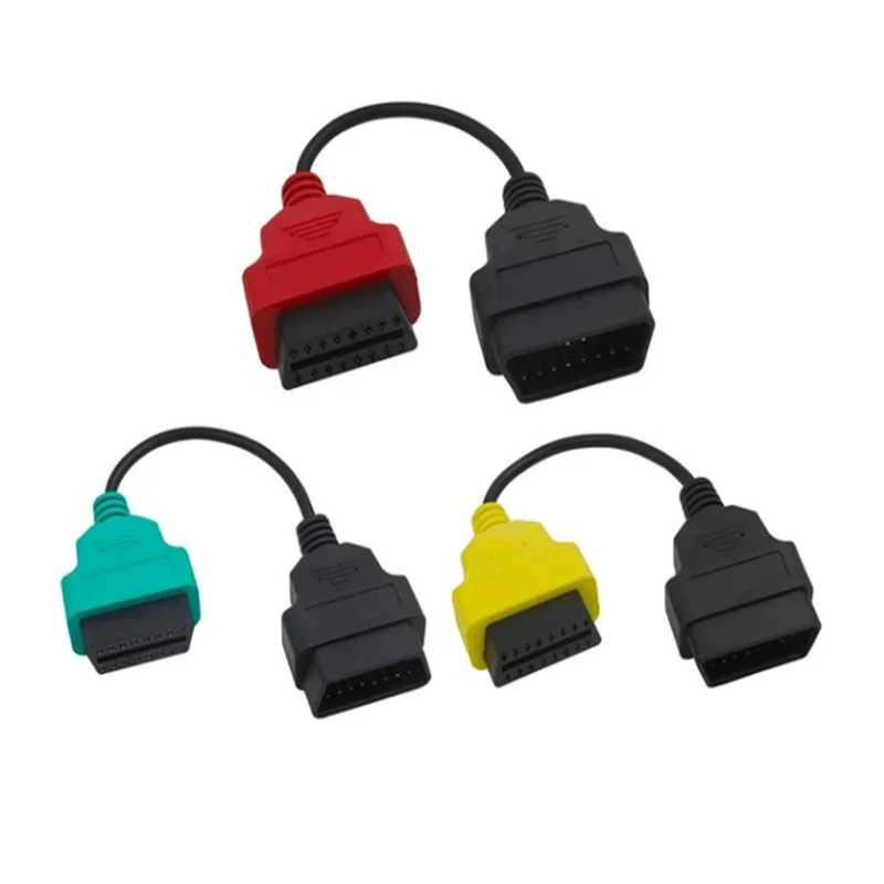Cabo adaptador de diagnóstico multiecuscan Conector durável do varredor do carro, Multi ECU Scan para Fiat ECU Scan, 6 cores, OBD 2
