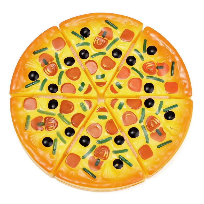 Cutting Plastic Pizza Toy Food Kitchen Pretend Play Toy Early Development and Education Toys for Baby Kids Children