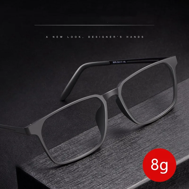 YIMARUILI ultra-light Flexible TR90 Pure Titanium Eyewear Big Face Fashion Optical Prescription Eyeglasses Frame Men And Women