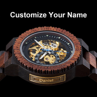 Automatic Mechanical Watches BOBO BIRD Watch for Men Luxury Wooden Wristwatch personalised relogio masculino