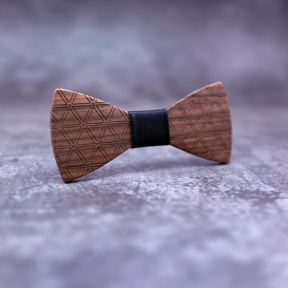 Mahoosive Wood Bow Ties for Mens Wedding Suits Wooden Bow Tie Butterfly Shape Bowknots Gravatas Slim Cravat