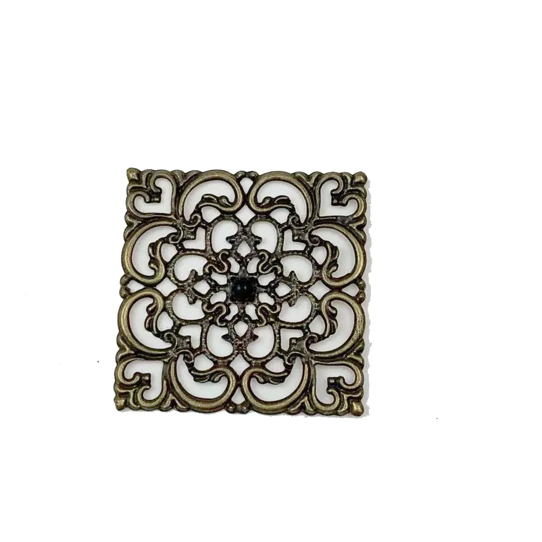 40mm 20pcs Wholesale Filigree crafts  Hollow   Embellishments Findings,Jewelry Accessories,Bronze Tone ornaments