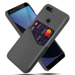 Case for Google Pixel 3XL 3 2 Cloth Fabric Case with ID Holder Slot Cell Phone Cover for Google Pixel 2XL XL 2 3 Bags Coque