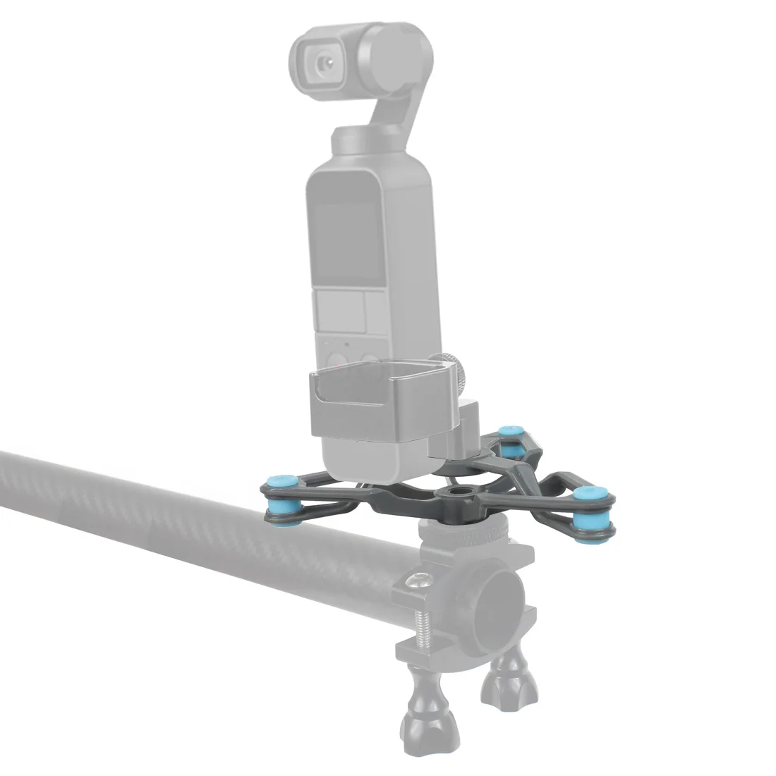 Tłumienie amortyzator stojak do montażu uchwyt statyw zestaw 1/4 "śruba do DJI OSMO kieszeń na Gopro Hero 8 kamera rower naprawiono