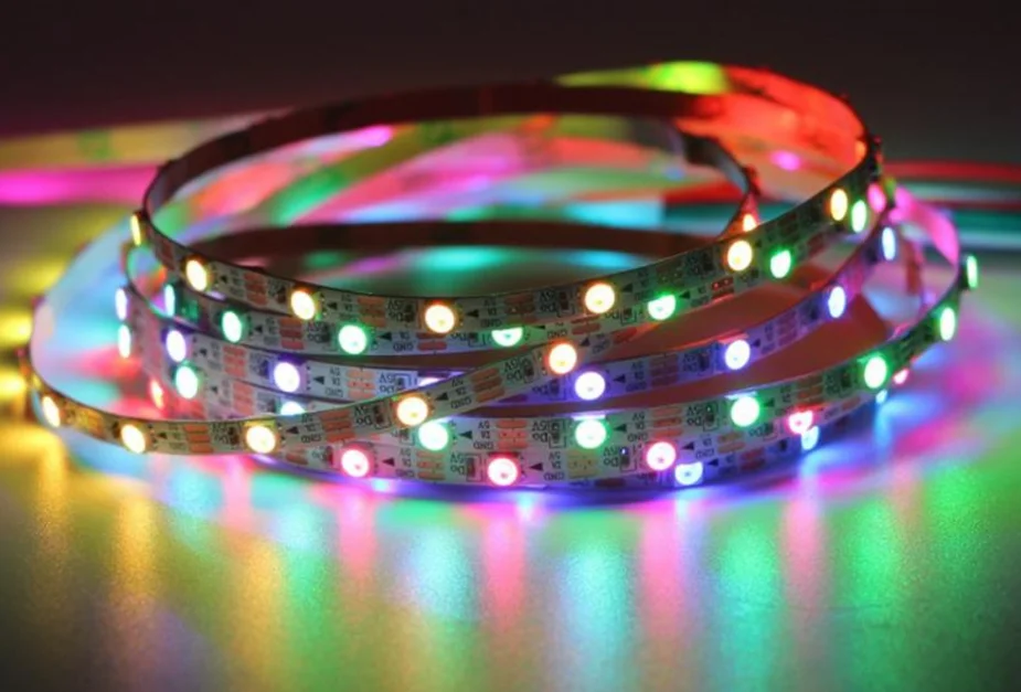 Addressable DC5V SK6812MINI 3535 and 5050 RGB led pixel strip 60LEDs/m 4mm 5mm FPC 60pixels/M WS2812B White/Black PCB