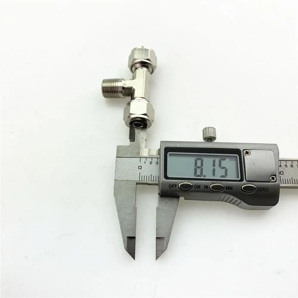 Brass pneumatic quick plug connector PB T-type three-way thread quick screw PB6-01 / PB8-02 / PB10-03 / 12-04