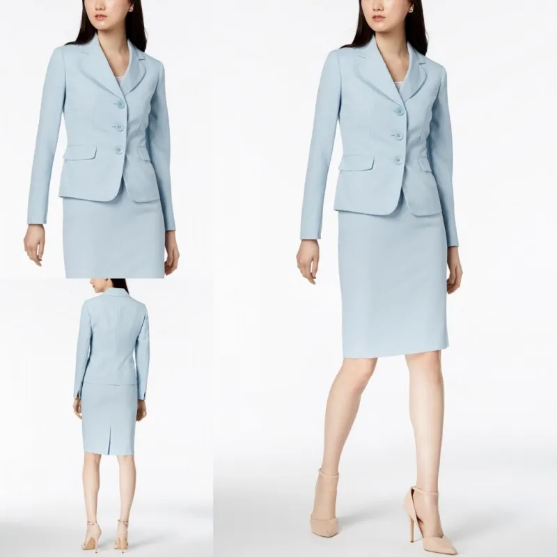 Sexy Elegant Women Suits Vintage Single Breasted Pocket Blazer Keen Length Skirt Casual Daily Slim Fit Office Lady Jacket