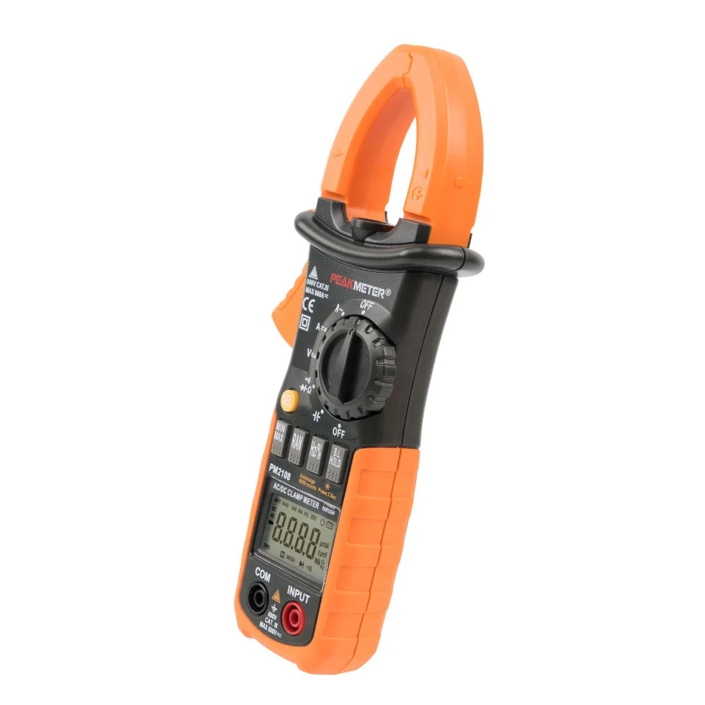 6600 counts display true RMS digital DC/AC clamp meter PM2108 with auto and manual range