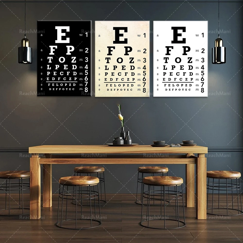 

Eye chart print ophthalmology wall art ophthalmology clinic optometry poster optometrist print optics shop decoration eye chart