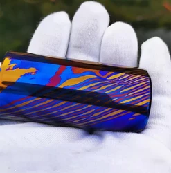 Timascus Rod Titanium Damascus Rod for EDC Tool Diameter 25mm *25mm,25mm*100mm