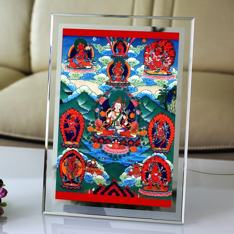 Guanyin nine Bodhisattvas, huaiye, Photo Paper, Plastic Packaging, Thangka Photo Frame, Crystal Platform