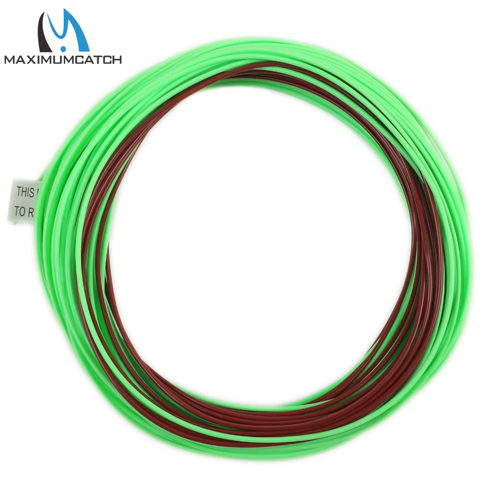 Maximumcatch Mainstream Sinking Tip 80FT 4-8WT Brown/Lemon Green Color Fly Fishing Line Weight Forward Floating Fly Line