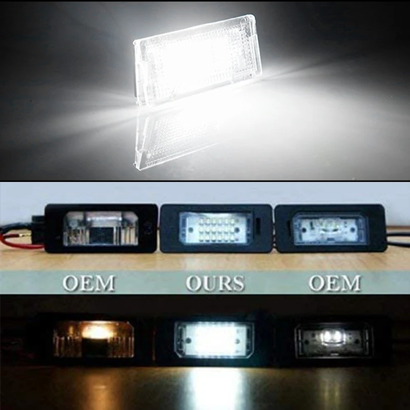 IJDM-Éclairage de plaque de planificateur de voiture Canbus, lampes à LED blanches, pas courageux, BMW E46, 4D, 5D, 1998-2007, 12V