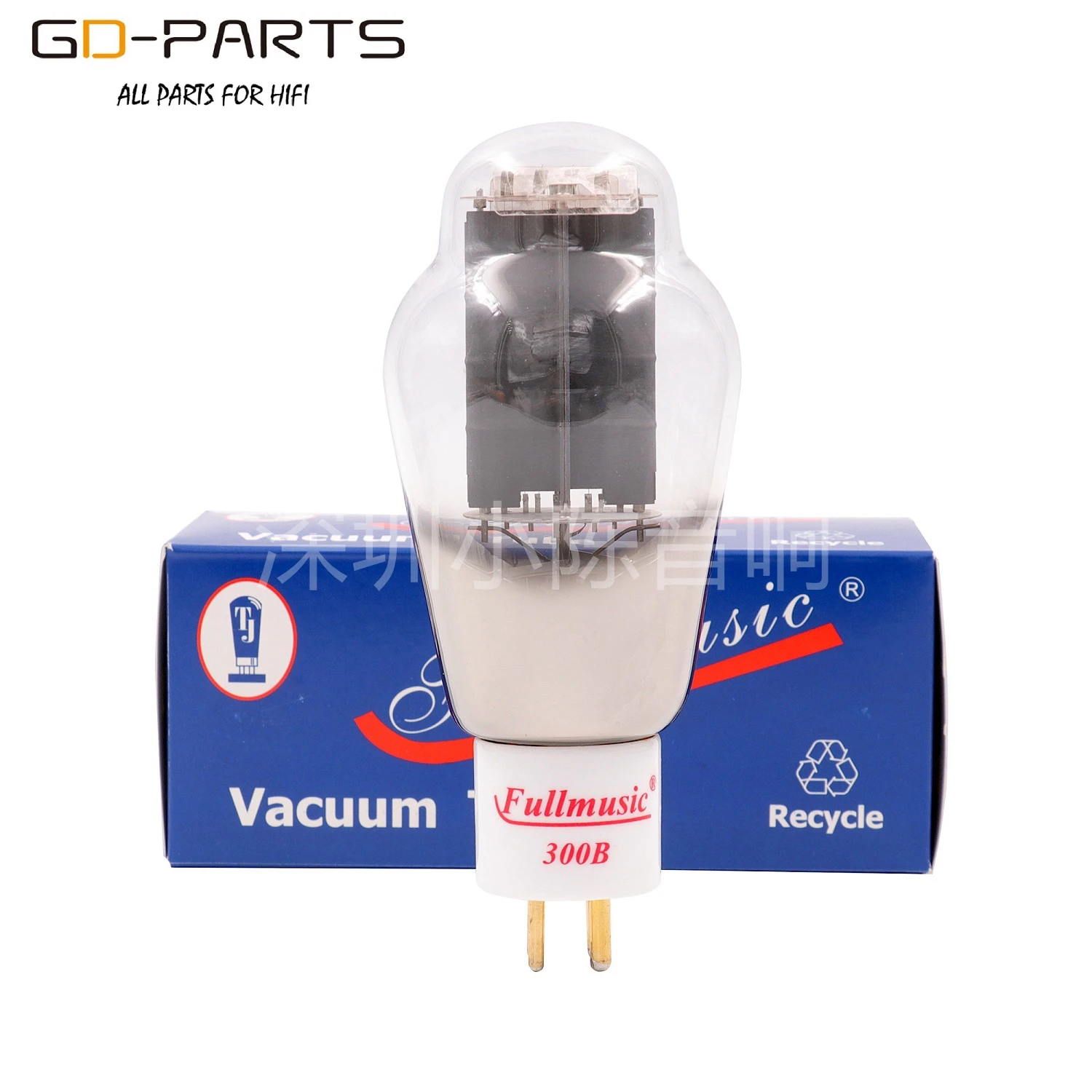 

Latest 1Pair TJ Fullmusic 300B Vacuum Tube Solid Plate Gold Pins Ceramic Base Alternative To Other Brands 300B Vacuum Tuba Audio