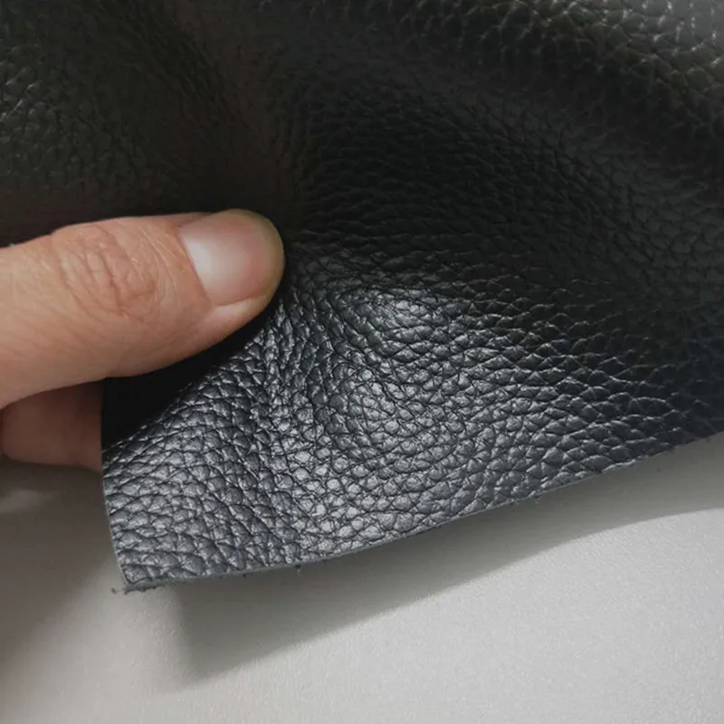 Thick Black Cowhide Leather Sofa Fabric, Top Layer, Whole Large, Soft, Seathandmade, Lychee Pattern, DIY, 1.3-1.5mm