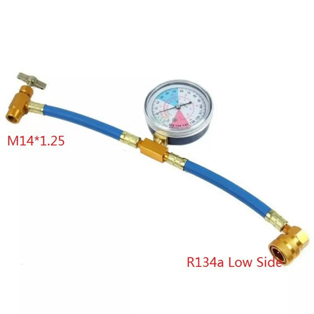 R134A Auto Klimaanlage Kältemittel Lade Schlauch Kit Mit Manometer M14 Flasche Öffnung Adapter Fo Auto Ersatz Teil