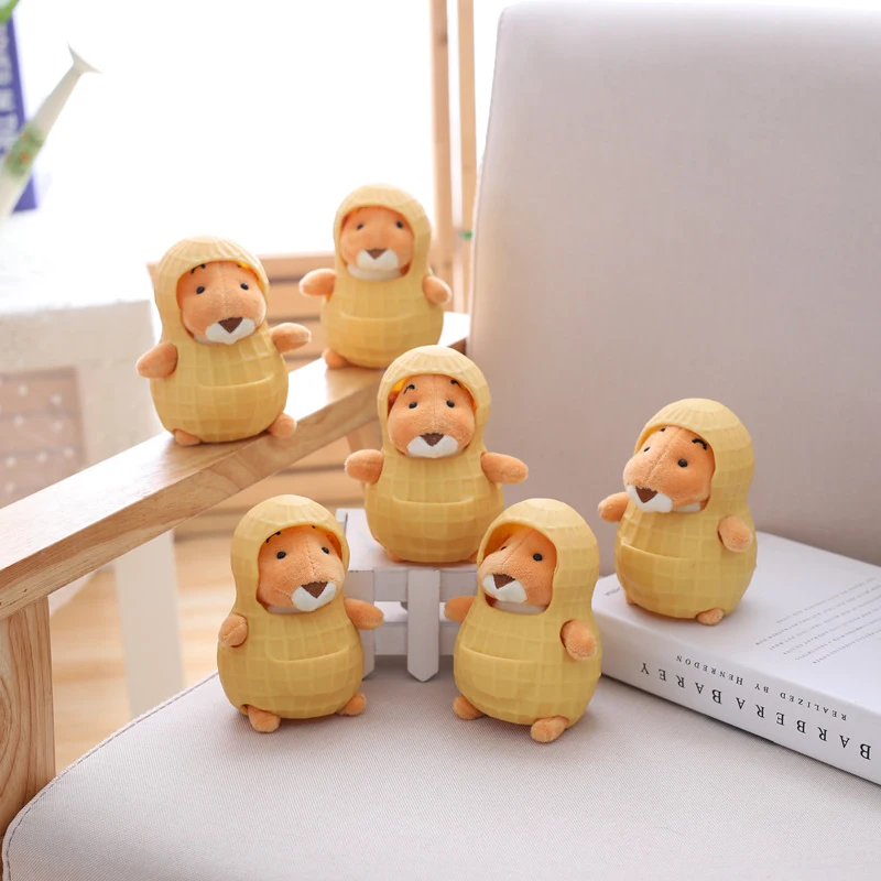 1pc Kawaii Peanut Rat Detachable Peanut Shell Little Cute Soft Stuffed Room Desk Decor Presents For Friends Child Kids Gift