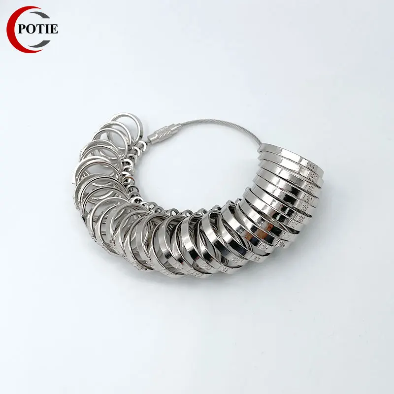 

HK Size 1-33 Metal Finger Ring Sizer Measure Gauge Standard Jewelry Measuring Tool Rings Size