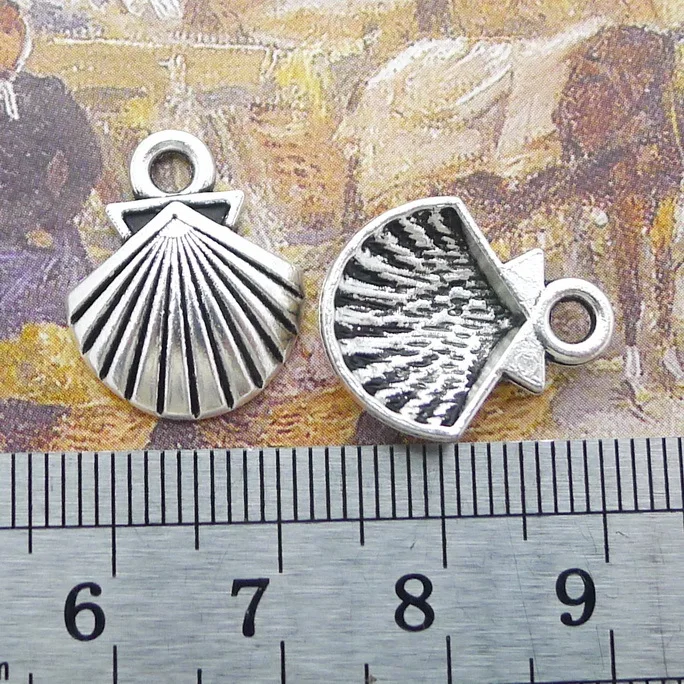 Newest 20Pcs 19*16mm Antique Silver Color Sea Shell Charms Necklace Earrings Cute Pendant For DIY Jewelry Making Wholesale