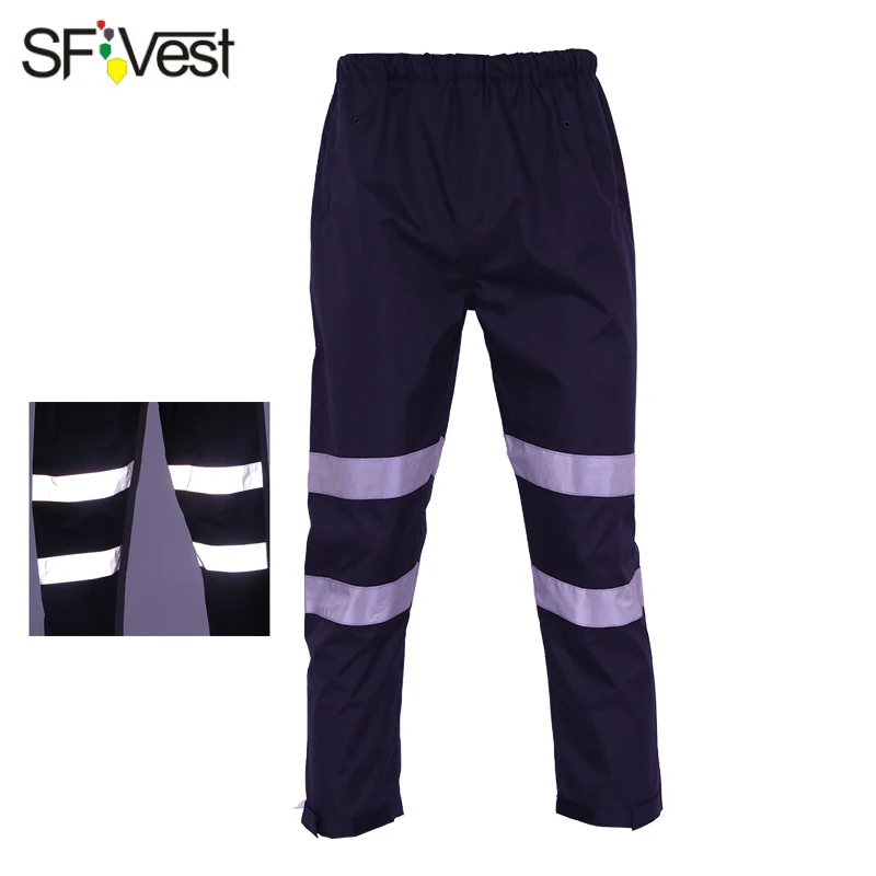 Big Discount!!!Brand Raincoat Mens High Light Reflective Rain Pants Mens Working Uniform Pants Long Oxford Windproof Sweatpants