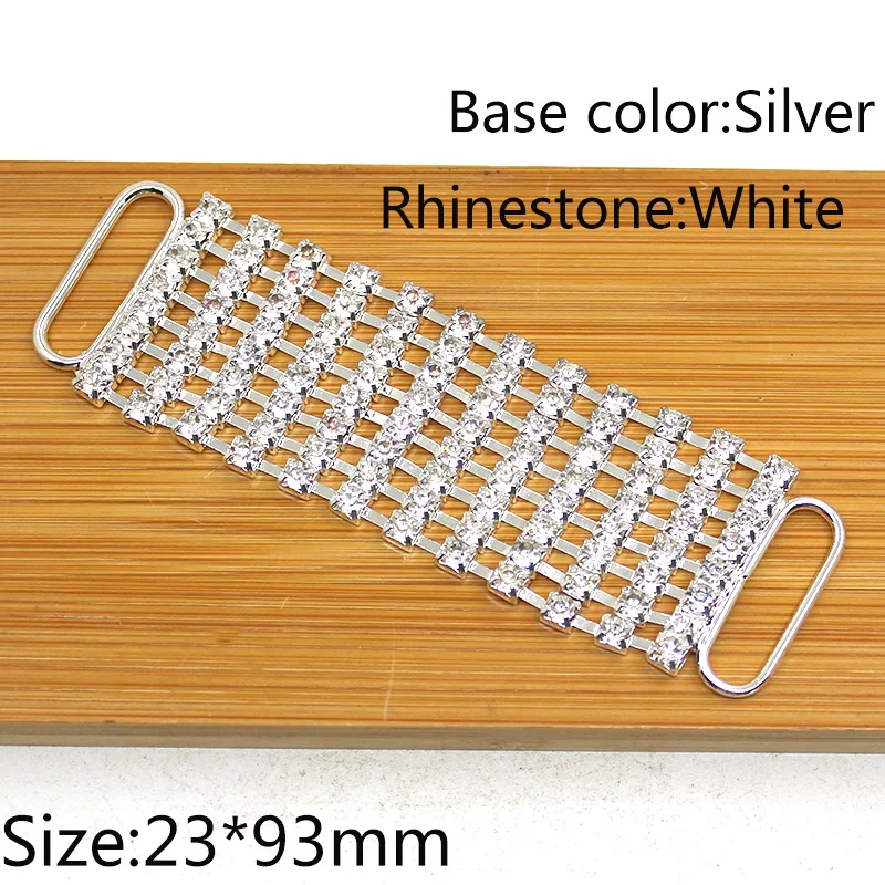 New 2Pcs/Lot 93mm Connectors Crystal Swimming Rhinestones Bikini Buckles Decoration Crafts DIY Sewing Accessories