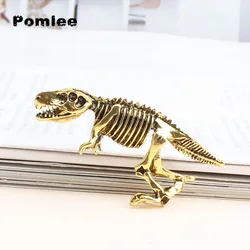 Pomlee 2021 New Arrival Dinosaur Brooch Unisex Women And Men Pin Antil Gold Animal Brooch Gift Clip Accessories Whosales