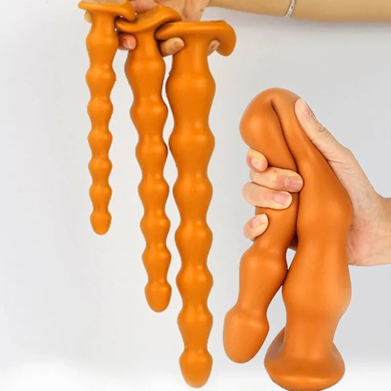 Super Long Anal Beads Silicone big Butt Plug Vagina anus Prostate massage Expander Erotic Anal Sex Toys For Men Women Couples