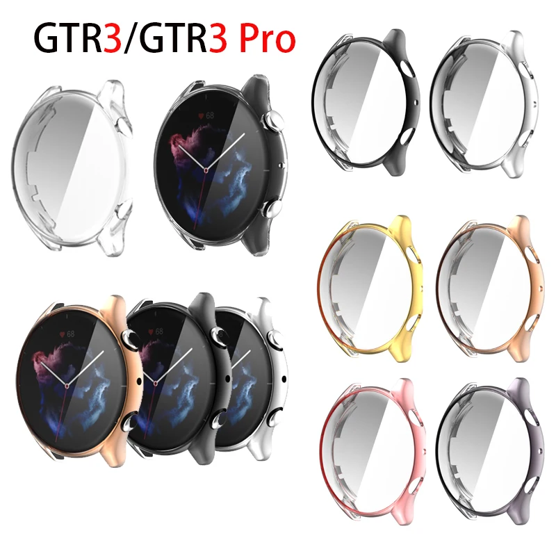 Colorida funda protectora para reloj inteligente Huami Amazfit GTR3, cubierta suave de TPU, Protector de pantalla completa para GTR3 Pro