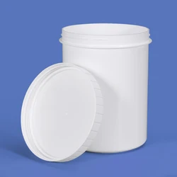 1PC 2000ML Plastic Jar with Lid Round Refillable Bottles HDPE Material Food Grade Storage Container