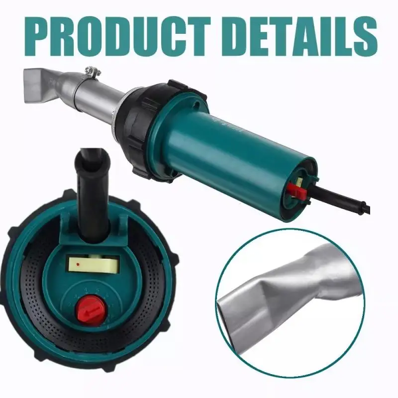 2000W 220V Soldering Welding Torch Hot Air Heat Gun Desoldering Power Tool For Welder + Round / Flat Nose EU Plug