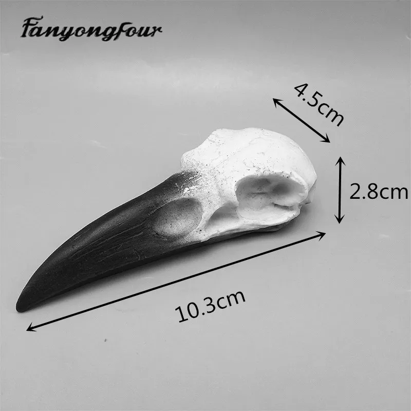 Crow Skull Silicone Mould Chocolate Gypsum Candle Baking Mold