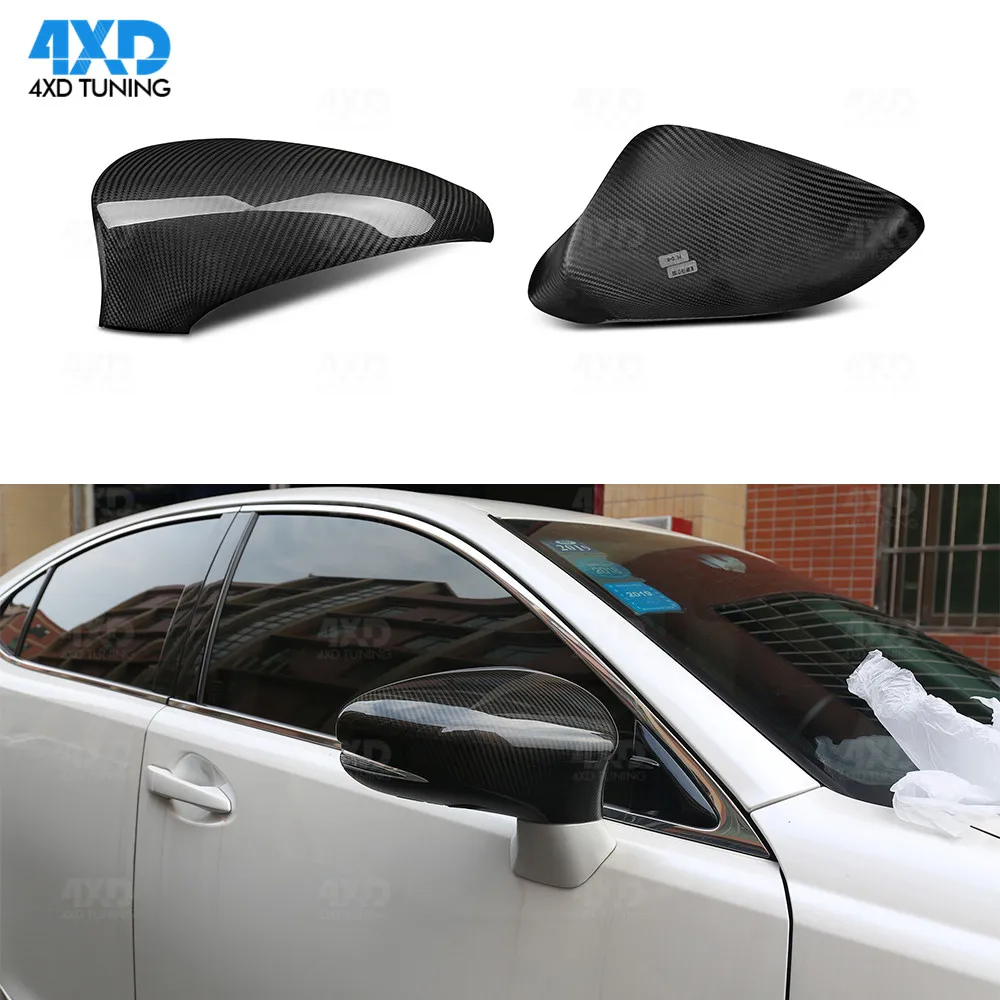 RCF Dry Carbon Fiber Mirror Cover For Lexus ES IS LS CT GS RC Rear View Side Mirror Cover LHD Only 2012 2013 2014 2015 2016