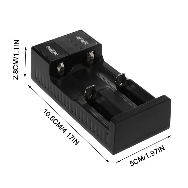بطارية شاحن USB شحن 5V 1A قابلة للشحن 18650 26650 14500 10440 لى على بطاريات 2 فتحات المحمولة 28 تيرا بايت
