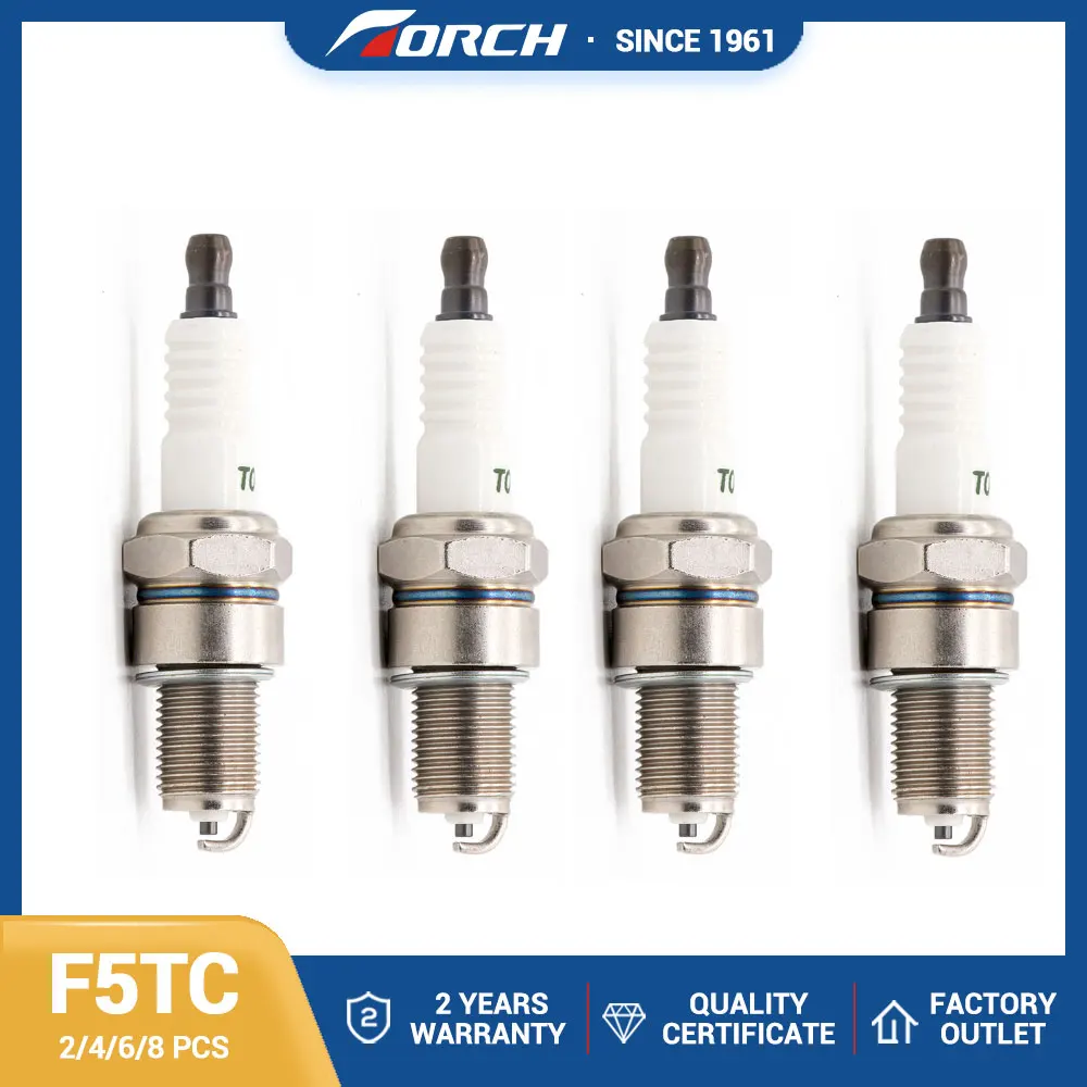 

2-8PCS Solid Nut Candles Replace for BP5ES(6511) Denso W16EX-U SUBARU 42054-3200 TOYOTA 04195-34140 Spark Plugs Torch F5TC