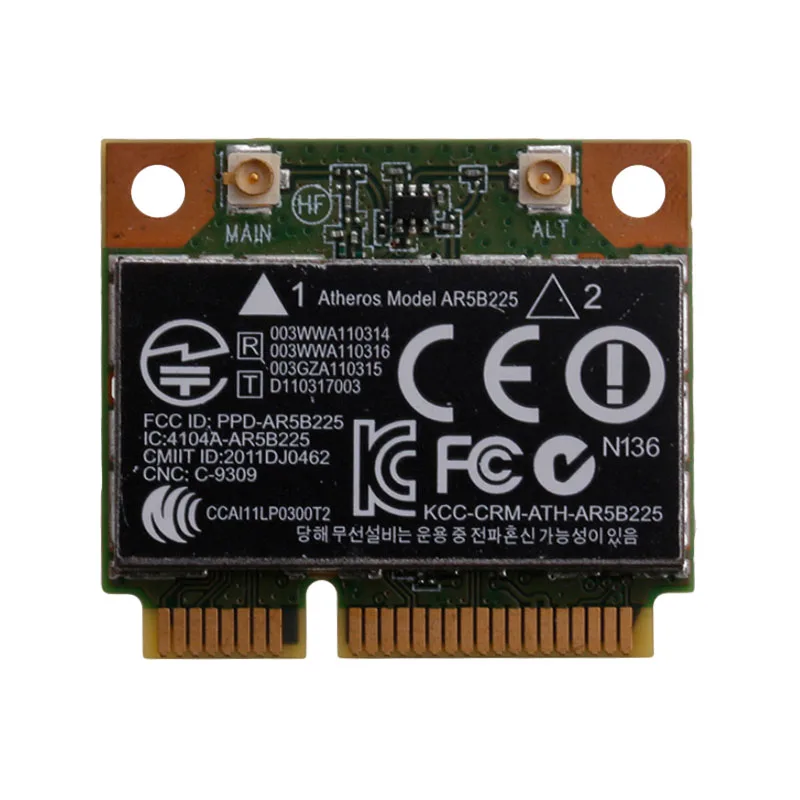 Atheros AR9485 AR5B225 Nirkabel PCIe Setengah Mini 300M + Kartu BT4.0 654825-001 655795-001 untuk HP CQ43 CQ58 DV4 DV6 DV7 G4 G7