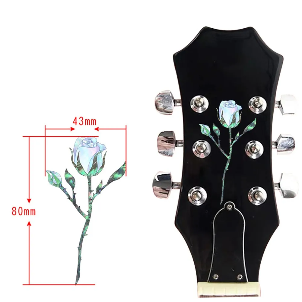 1pcs Guitar Headstock Decal Sticker PVC Guitar Neck Inlay Sticker DIY Electric Acoustic Guitars Bass Ukulele Parts Accessories