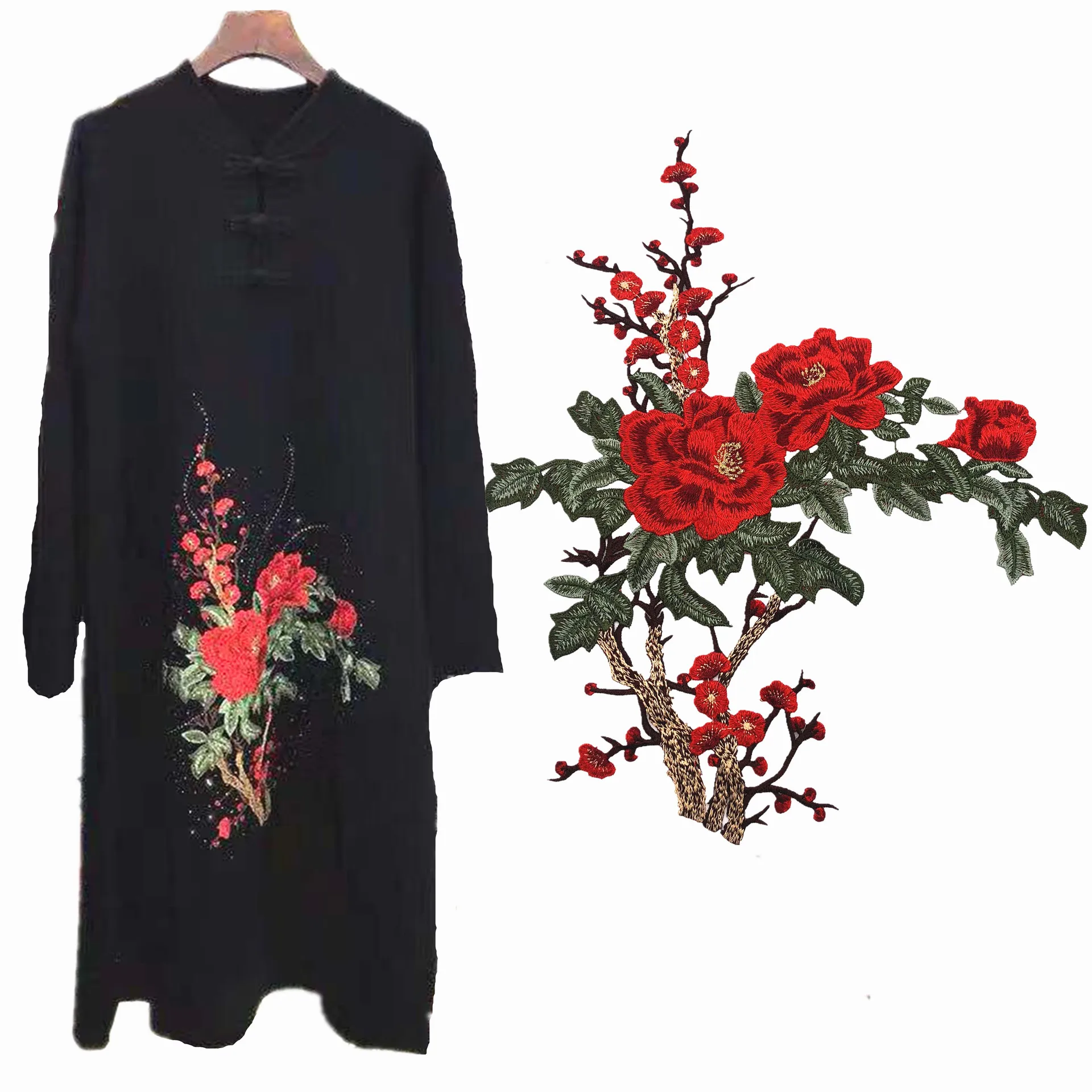 Abito applique ricamato solubile in acqua abito Tang abito cheongsam accessori abbigliamento fai-da-te applique patch