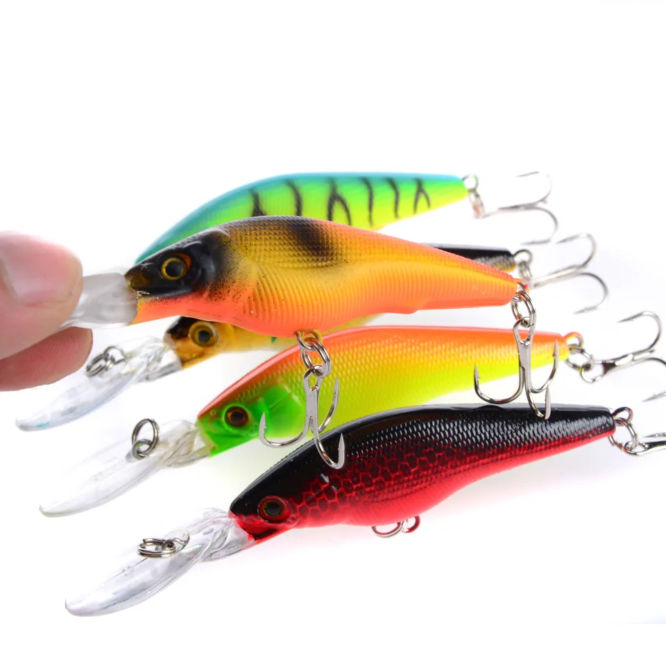 1PCS Minnow Fishing Lure 90mm 6.6g Floating Hard Bait Wobbler Jig Bait Crankbait Carp Striped Bass Pesca Fishing Tackle SwimBait