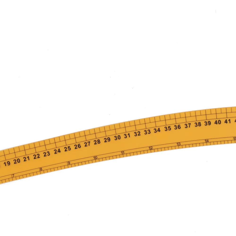 60 cm Durable Plastic Vary Form Curve Ruler with Sandwich Line for Handicraft Pattern Making  For Sew Area  1.2mm Thick  #6360B