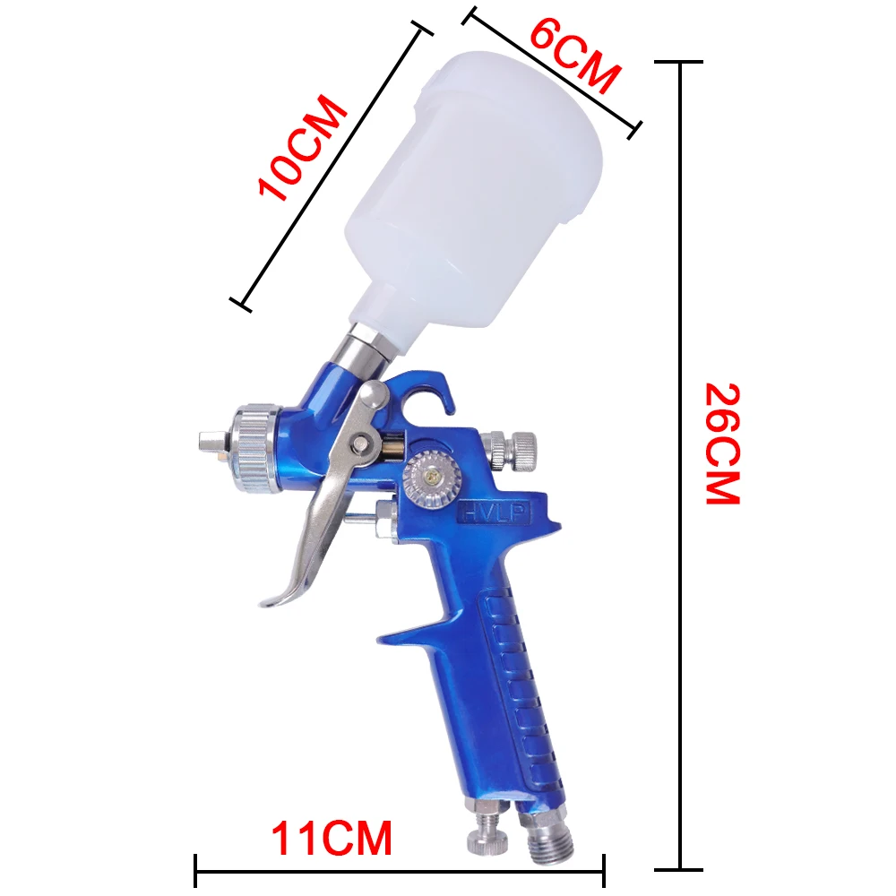 0.8 millimetri/1.0 millimetri ugello H-2000 pistola a spruzzo pneumatica + 2-in-1 separatore olio-acqua Set di utensili pneumatici